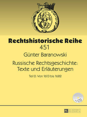 cover image of Russische Rechtsgeschichte
